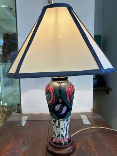 Moorcroft Lamp Original Shade - Tribute to Charles Rennie Mackintosh PAT Tested