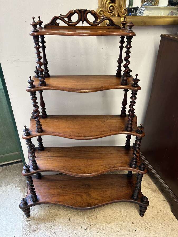 Victorian Mahogany What-Not 5 Shelves