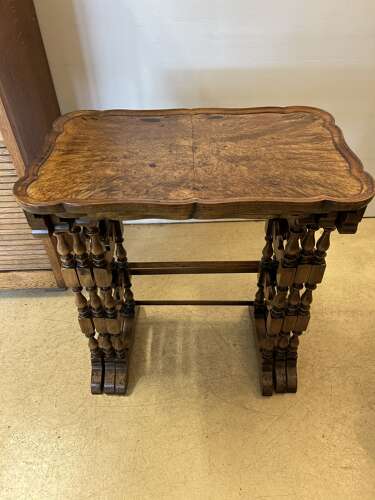 Nest of Three Walnut Tables