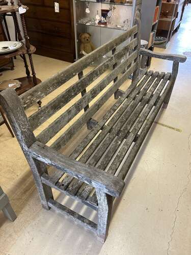 Old Teak Garden Bench - 3/4 Seater