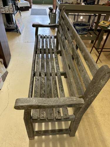 Old Teak Garden Bench - 3/4 Seater