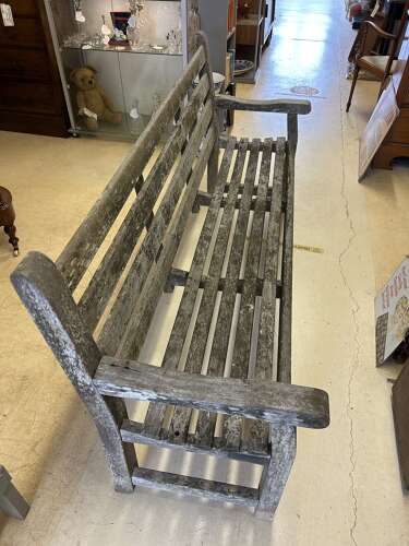 Old Teak Garden Bench - 3/4 Seater