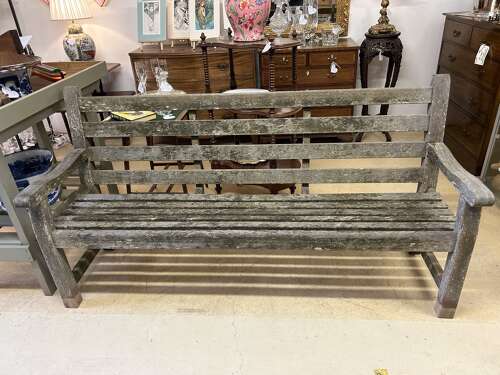 Old Teak Garden Bench - 3/4 Seater