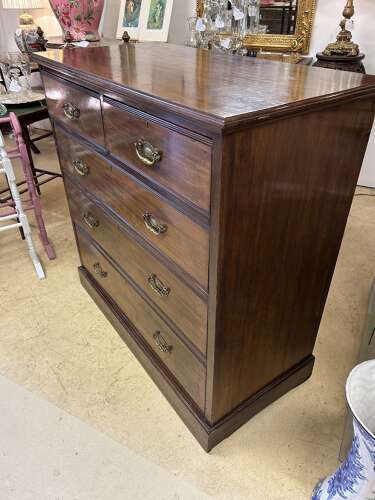 Edwardian Mahogany Chest of Drawers by JAS Shoolbred & Co
