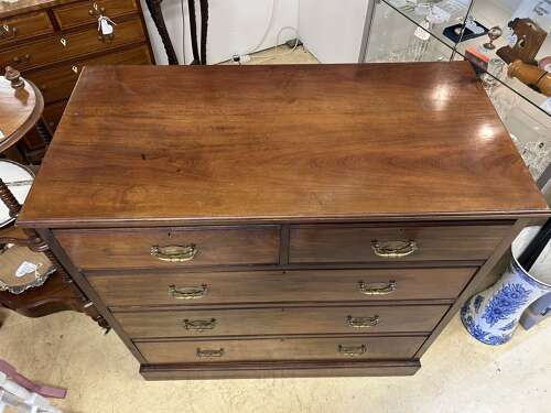 Edwardian Mahogany Chest of Drawers by JAS Shoolbred & Co