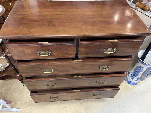 Edwardian Mahogany Chest of Drawers by JAS Shoolbred & Co