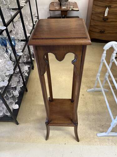 Antique French Mahogany Plant Stand (woodworm treated)