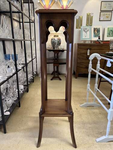 Antique French Mahogany Plant Stand (woodworm treated)