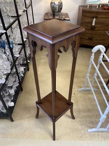 Antique French Mahogany Plant Stand (woodworm treated)