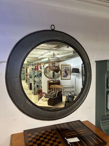Metal Round Mirror - Ideal Indoors or Outdoors