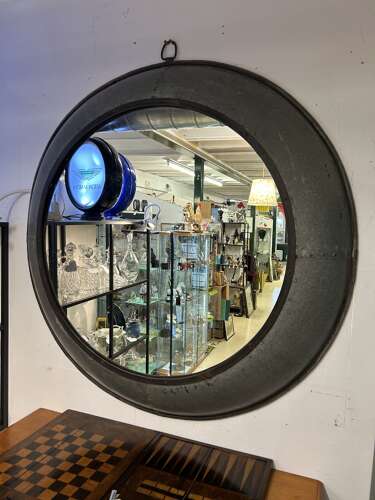 Metal Round Mirror - Ideal Indoors or Outdoors