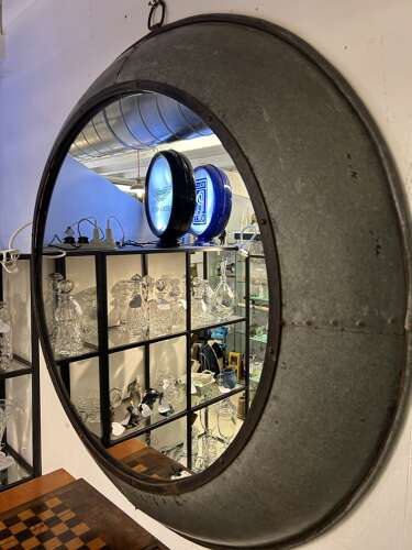 Metal Round Mirror - Ideal Indoors or Outdoors