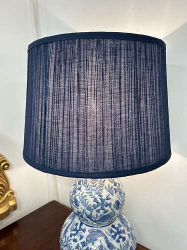Nordic Style, London - Sanya Table Lamp with Indigo Pleated Shade