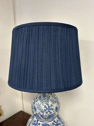 Nordic Style, London - Sanya Table Lamp with Indigo Pleated Shade